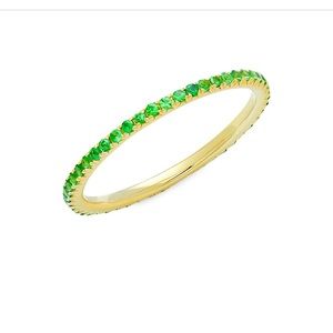 Nephora authentic Tsavorite solid 14kt ring size 7